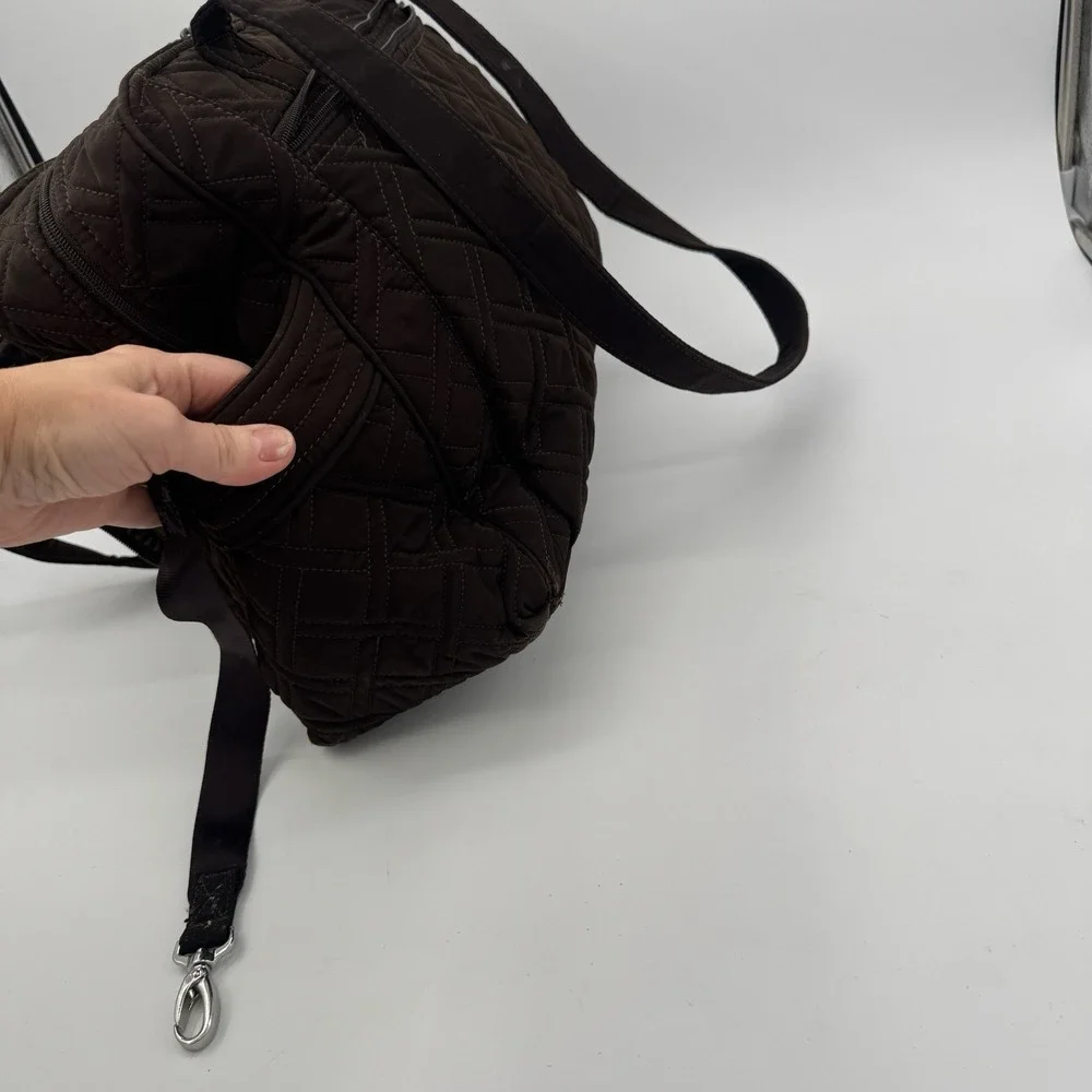 Vera Bradley Stroll Around Baby Bag‎ Espresso Brown Quilted Diaper Tote Travel